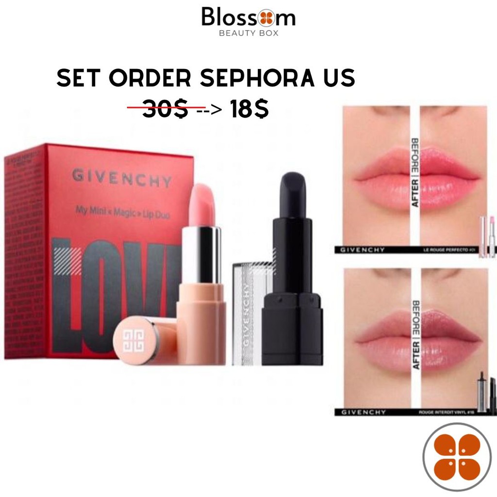 [Sephora US] Set son dưỡng GIVENCHY Mini Magic Lip Duo Set